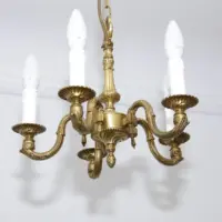 Kronleuchter Deckenlampe Messing Massiv 70er J Vintage Retro