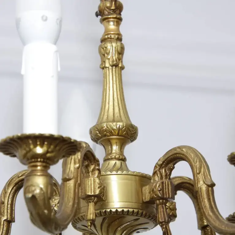 Kronleuchter Deckenlampe Messing Massiv 70er J Vintage Retro