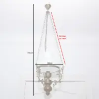 Deckenlampe Hängelampe Petroleum Glasschirm 54-64cm Vintage