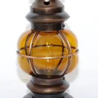 Tischlampe Metallgestell Glas 36cm 80er J Vintage