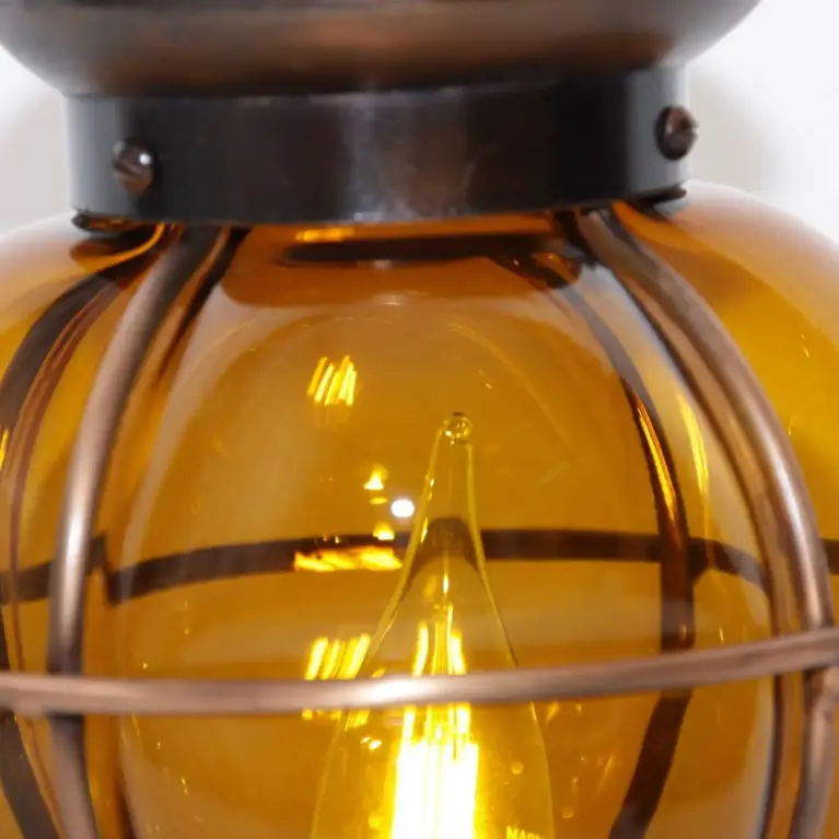 Tischlampe Metallgestell Glas 36cm 80er J Vintage