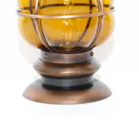 Tischlampe Metallgestell Glas 36cm 80er J Vintage