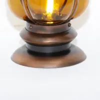 Tischlampe Metallgestell Glas 36cm 80er J Vintage