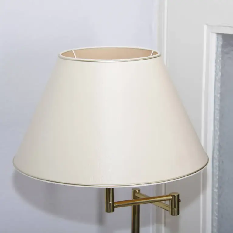 Stehlampe Messing Gold Beige 136cm 80er J Vintage