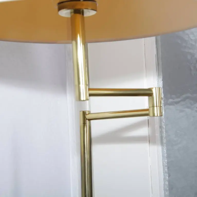 Stehlampe Messing Gold Beige 136cm 80er J Vintage