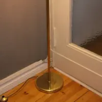 Stehlampe Messing Gold Beige 136cm 80er J Vintage