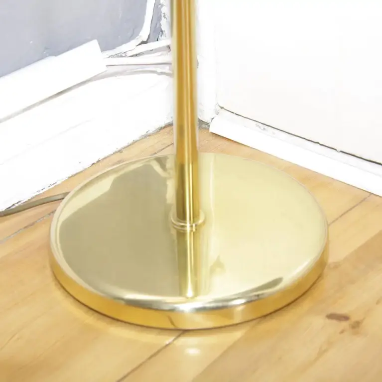 Stehlampe Messing Gold Beige 136cm 80er J Vintage