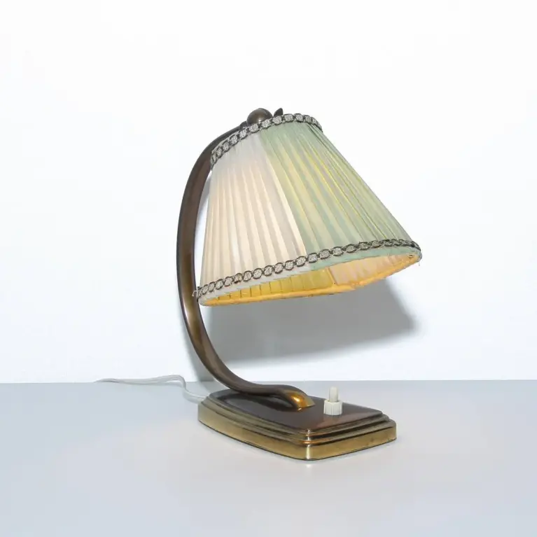 Schreibtischlampe Nachttischlampe 1960 Jahre Messing Antik