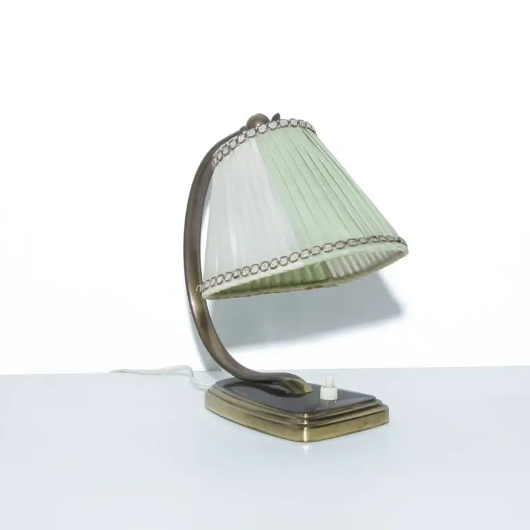 Schreibtischlampe Nachttischlampe 1960 Jahre Messing Antik