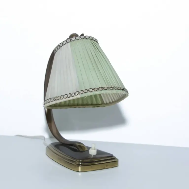 Schreibtischlampe Nachttischlampe 1960 Jahre Messing Antik