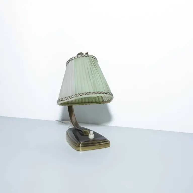 Schreibtischlampe Nachttischlampe 1960 Jahre Messing Antik
