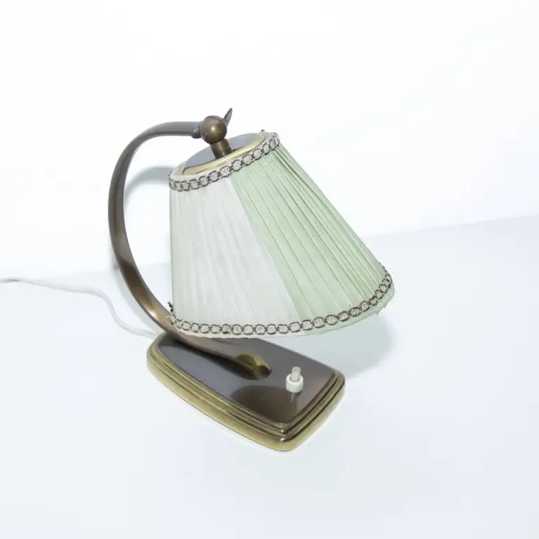 Schreibtischlampe Nachttischlampe 1960 Jahre Messing Antik