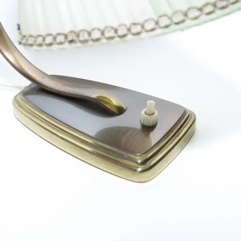 Schreibtischlampe Nachttischlampe 1960 Jahre Messing Antik