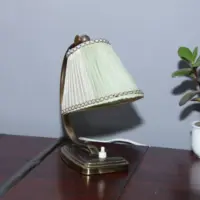 Schreibtischlampe Nachttischlampe 1960 Jahre Messing Antik