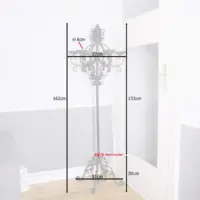 Antiker 6-armiger Kerzenständer aus massivem Stahl