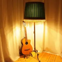 Stehlampe Messing Massiv 153cm Fransen 1970er J Vintage (Kopie)