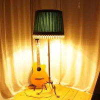 Stehlampe Messing Massiv 155cm Kunstglasperlen 70er J Vintage