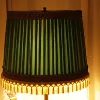 Stehlampe Messing Massiv 155cm Kunstglasperlen 70er J Vintage