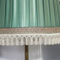 Stehlampe Messing Massiv 155cm Kunstglasperlen 70er J Vintage