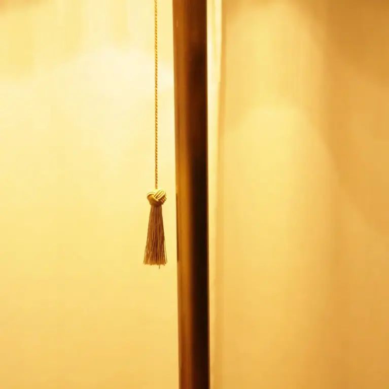 Stehlampe Messing Massiv 155cm Kunstglasperlen 70er J Vintage