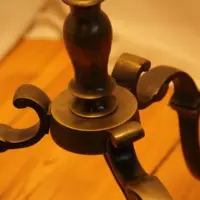 Stehlampe Messing Massiv 155cm Kunstglasperlen 70er J Vintage