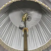 Stehlampe Messing Massiv 155cm Kunstglasperlen 70er J Vintage