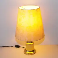 Tischlampe Messing Muster 55cm 1980er J Vintage