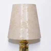 Tischlampe Messing Muster 55cm 1980er J Vintage