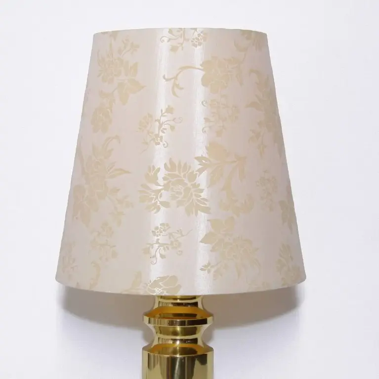 Tischlampe Messing Muster 55cm 1980er J Vintage