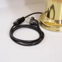 Tischlampe Messing Muster 55cm 1980er J Vintage
