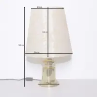 Tischlampe Messing Muster 55cm 1980er J Vintage