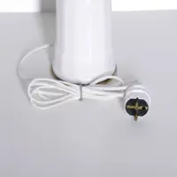 Tischlampe Glasschirm Opalglas Glasperlen 55cm 70er J Vintage