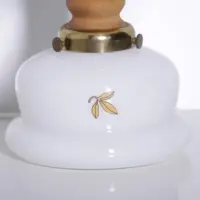 Petroleumlampe Glasschirm Opalglas 1970er J Retro