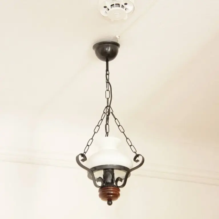 Deckenlampe Hängelampe Petroleum Glasschirm 54-64cm Vintage