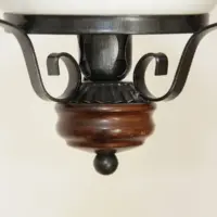 Deckenlampe Hängelampe Petroleum Glasschirm 54-64cm Vintage