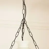 Deckenlampe Hängelampe Petroleum Glasschirm 54-64cm Vintage