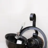 Deckenlampe Hängelampe Petroleum Glasschirm 54-64cm Vintage