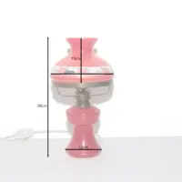 Petroleumlampe Rot Glasschirm Opalglas DDR 70er Jahre Nostalgie