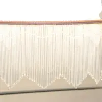 Deckenlampe Hängelampe Glasschirm Glasperlen 76cm Vintage