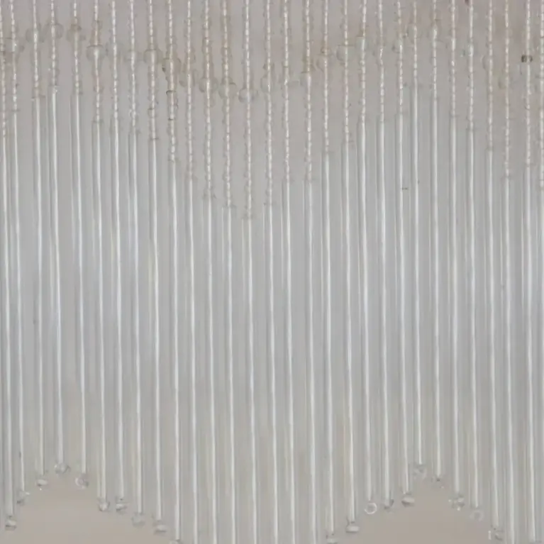 Deckenlampe Hängelampe Glasschirm Glasperlen 76cm Vintage