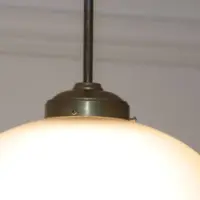 Deckenlampe Hängelampe Glasschirm Glasperlen 76cm Vintage