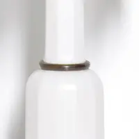 Tischlampe Glasschirm Glasperlen Porzellan 43cm 70er J Vintage