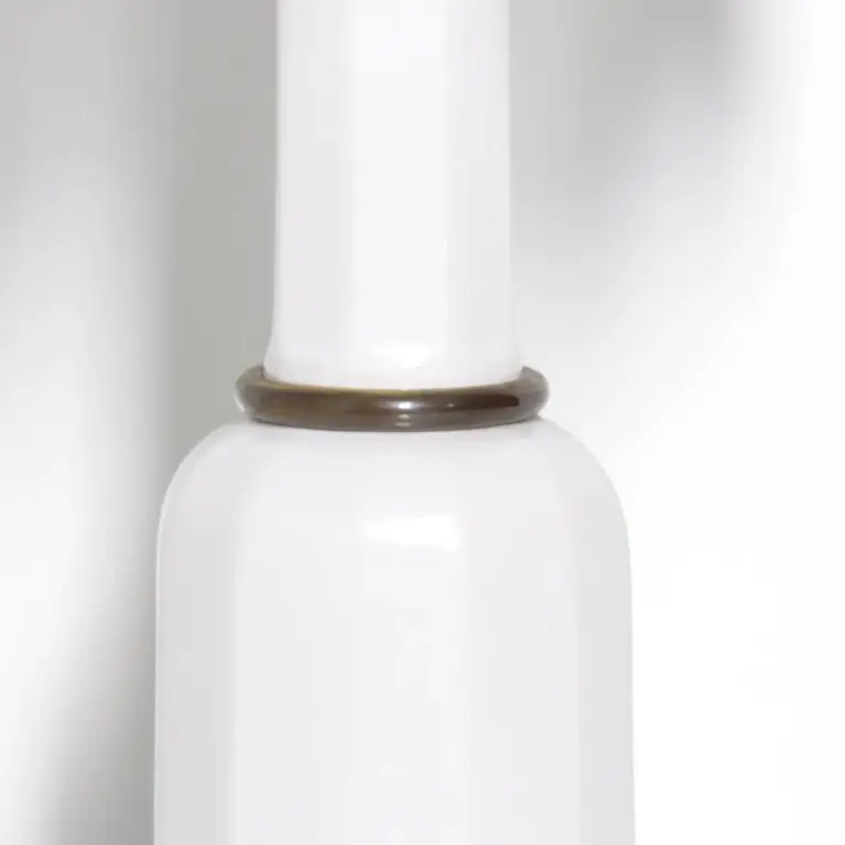 Tischlampe Glasschirm Glasperlen Porzellan 43cm 70er J Vintage