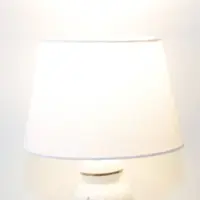 Tischlampe Porzellan Handbemalt 1980er Jahre Vintage