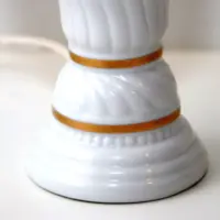 Tischlampe Porzellan Handbemalt 1980er Jahre Vintage