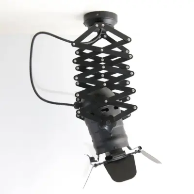 Decken- & Wandlampe im Fotostudio-Design mit Pantograph – stufenlos ausziehbar