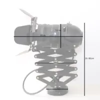 Decken- & Wandlampe im Fotostudio-Design mit Pantograph – stufenlos ausziehbar