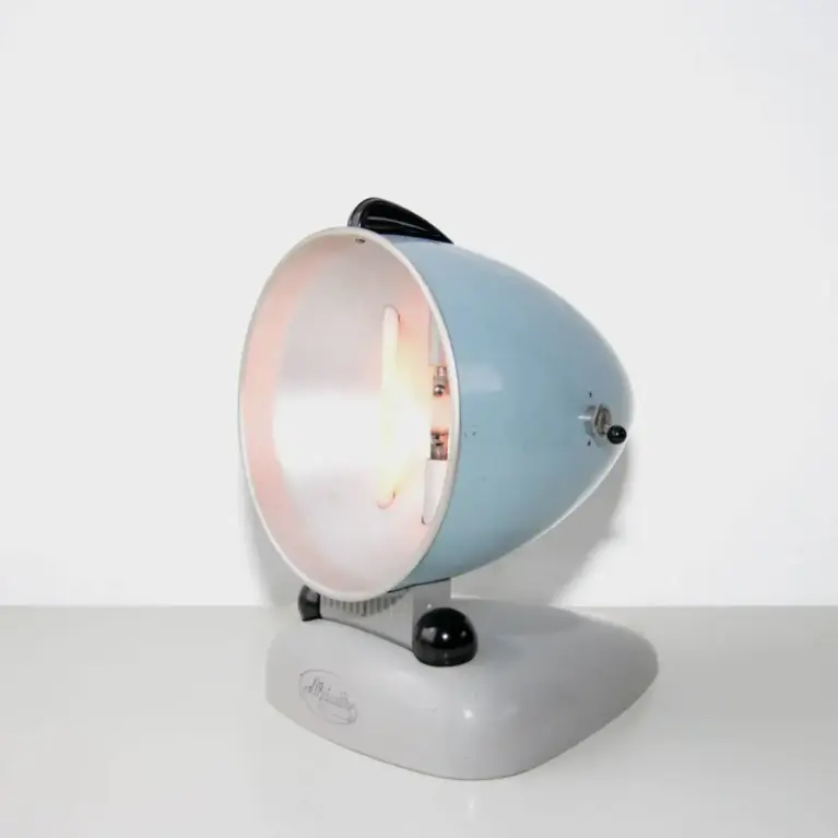 Quarzlampe Türkis-Grau 60er–70er Jahren Vintage Designklassiker