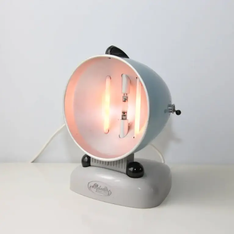 Quarzlampe Türkis-Grau 60er–70er Jahren Vintage Designklassiker