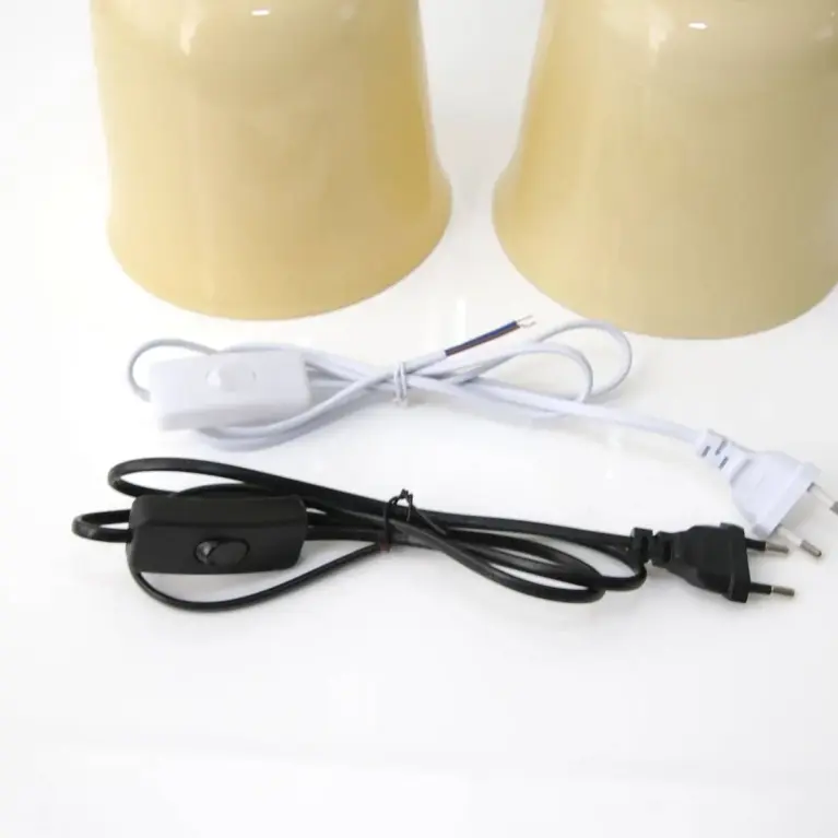 2er Set Wandlampen Messing Glasschirm 80er J Vintage